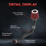 Cold Air Intake Kit for 1988-1991 Honda Civic EX/RT CRX Si 1.6L l4 Flashark