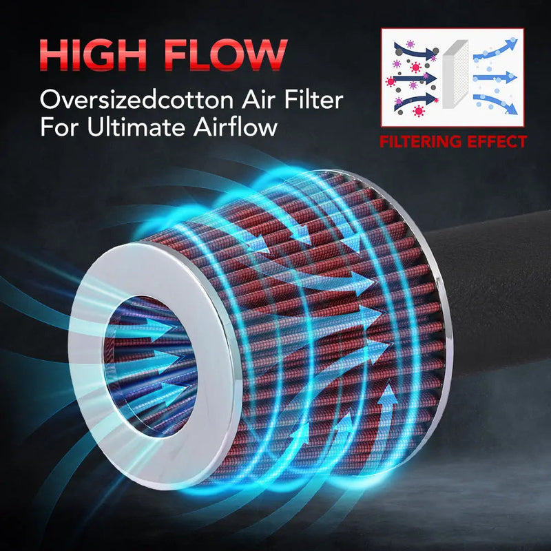 Cold Air Intake Kit for 1988-1991 Honda Civic EX/RT CRX Si 1.6L l4 Flashark
