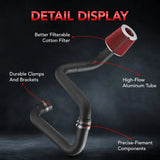 Cold Air Intake Kit for 2001-2005 Honda Civic DX/EX/LX/GX/HX/Si 1.7L 2.0L l4 Naturally Aspirated Flashark