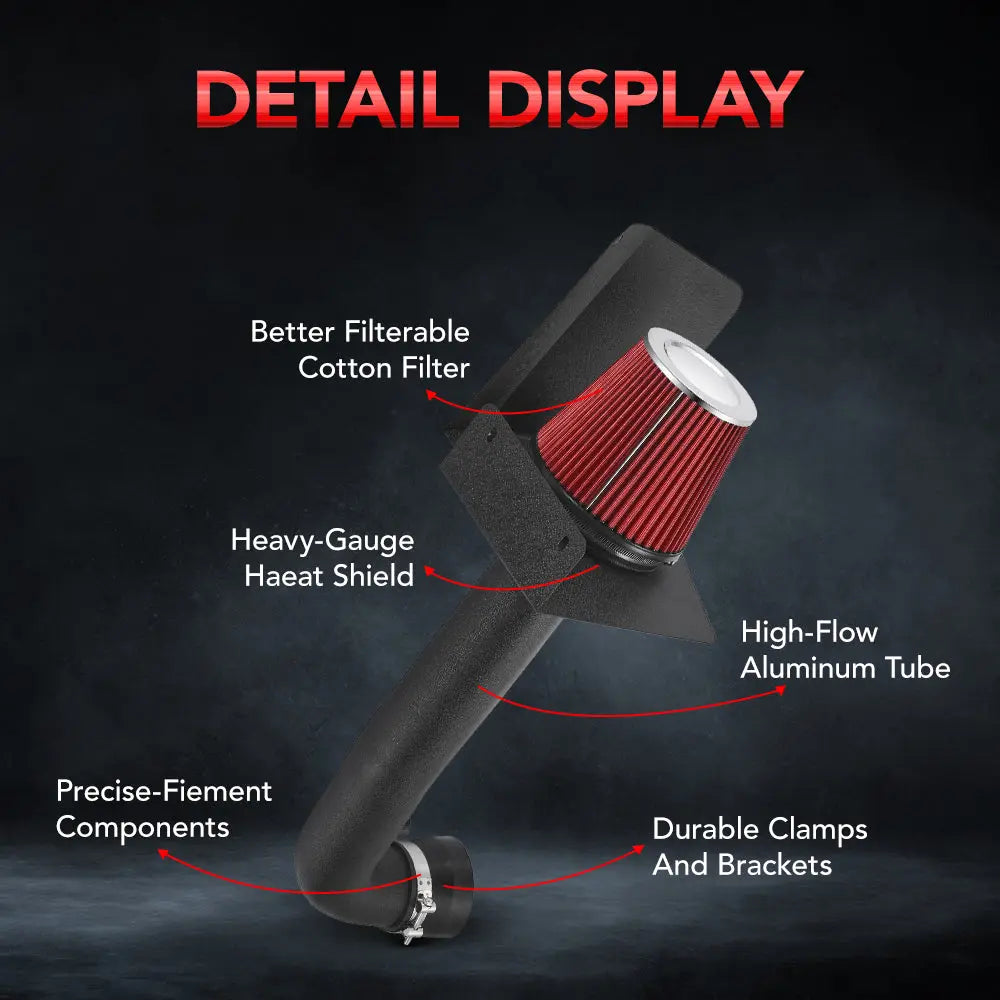 Cold Air Intake for 2009-2014 GMC Yukon Silverado Suburban 1500 2500 4.8 5.3 6.2 Flashark
