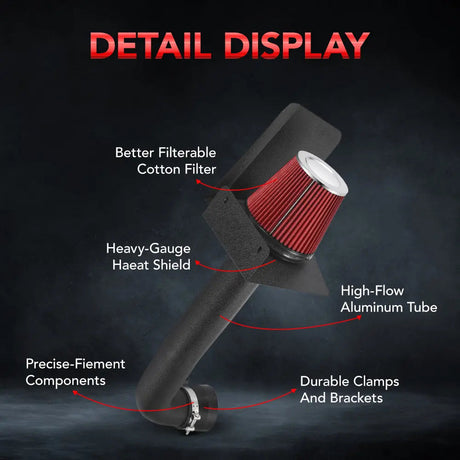 Cold Air Intake for 2009-2014 GMC Yukon Silverado Suburban 1500 2500 4.8 5.3 6.2 Flashark