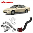 Exhaust Header/Cold Air intake kit for 1998-2002 Honda Accord 2.3L All-In-One Kit Flashark