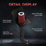 Cold Air Intake for 2007-2008 Chevy Silverado/Tahoe/Yukon/Suburban/Avalanche/Escalade 4.8L 5.3L 6.2L V8 Engines Flashark