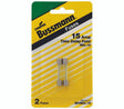 Bussman BP/MDL-15 Mdl Time Delay Glass - 15 Amp - 2 Pack TekShack