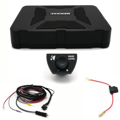 Kicker Plug & Play Hideaway Powered 8" Subwoofer Bundle Upgrade | '07 - '18 JK Wrangler