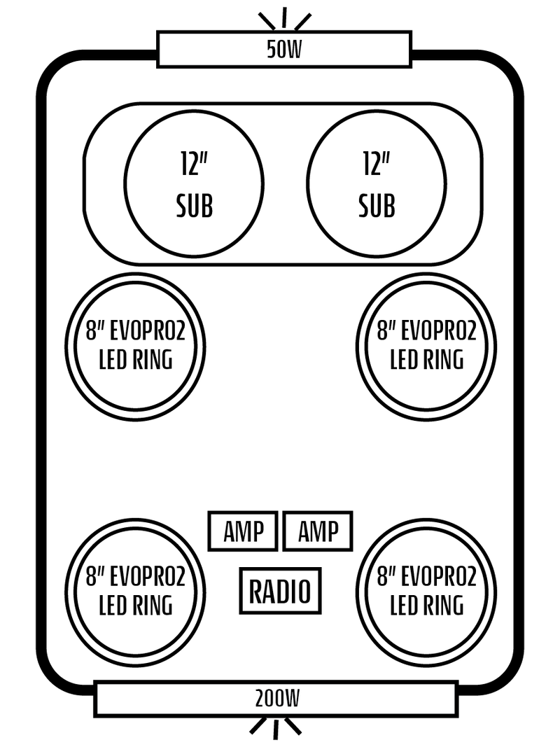 2019+ Polaris Ranger Crew Northstar/Cab XP 1000 / 900 Stereo Tops (4-Door)