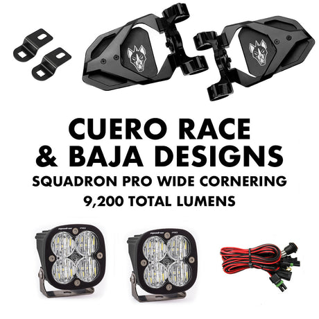 Cuero Race Mirror Light Combo in Black Chupacabra Offroad