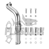 3-Inch Downpipe Exhaust for 1988-2001 Honda Civic/CRX/Del Sol & Acura Integra, T3/T4 Turbo, B16/B18/D15/D16 Engines, 5-Bolt Flashark
