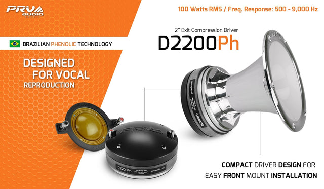 D2200Ph 2" EXIT MIDRANGE COMPRESSION DRIVER PRV