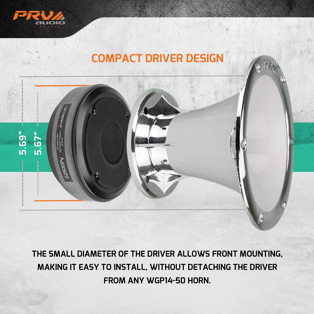 PRV Audio D2500Py 2in Exit Polyimide Compression Driver 8 Ohm