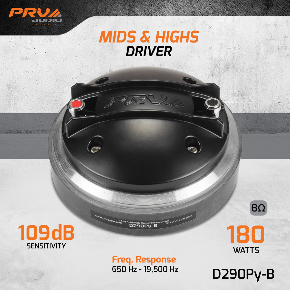 PRV Audio D290Py-B 1in Exit Compression Driver 180W