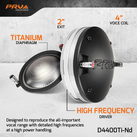 PRV Audio D4400Ti-Nd + WG14-50CR High Frequency Horn Driver Bundle