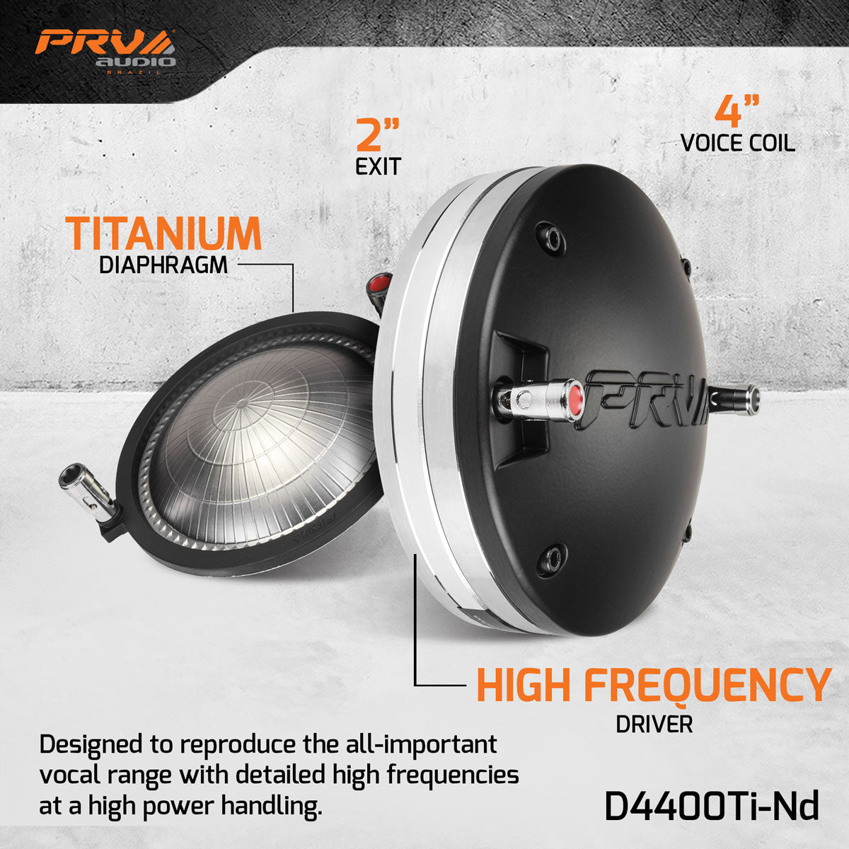PRV Audio D4400Ti-Nd 2" Exit Titanium Compression Driver