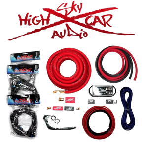 Sky High Car Audio 100% Copper OFC 0g Dual Amp Kit - Single 1/0 to Dual 4 Gauge OFC Sky High Car Audio