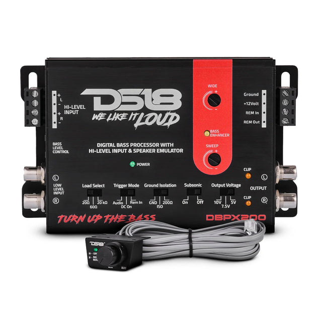 DS18 DBPX200 Digital Bass Processor With Hi to Low Signal Converter & Speaker Emulator DS18