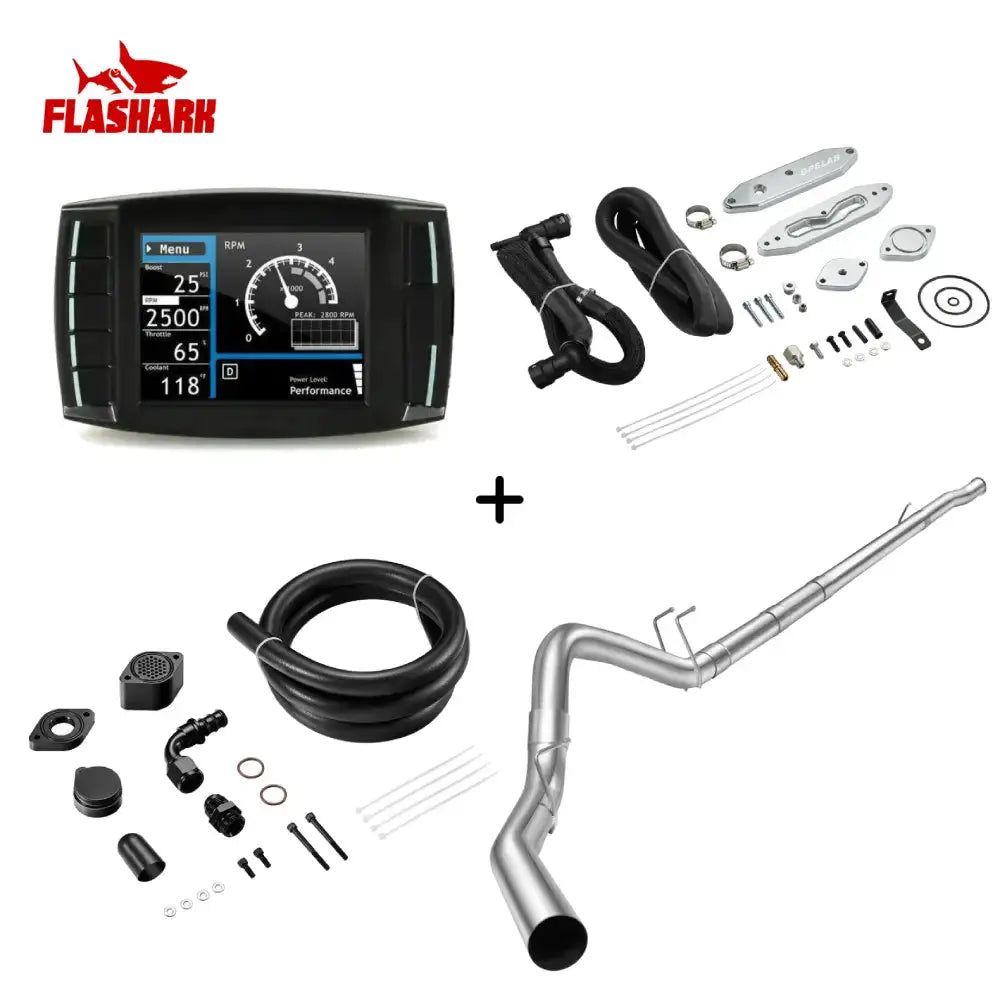 EGR/DPF/CCV/DEF Delete Kit For 2015-2016 6.7L Ford Powerstroke Diesel All-in-One Kit Flashark