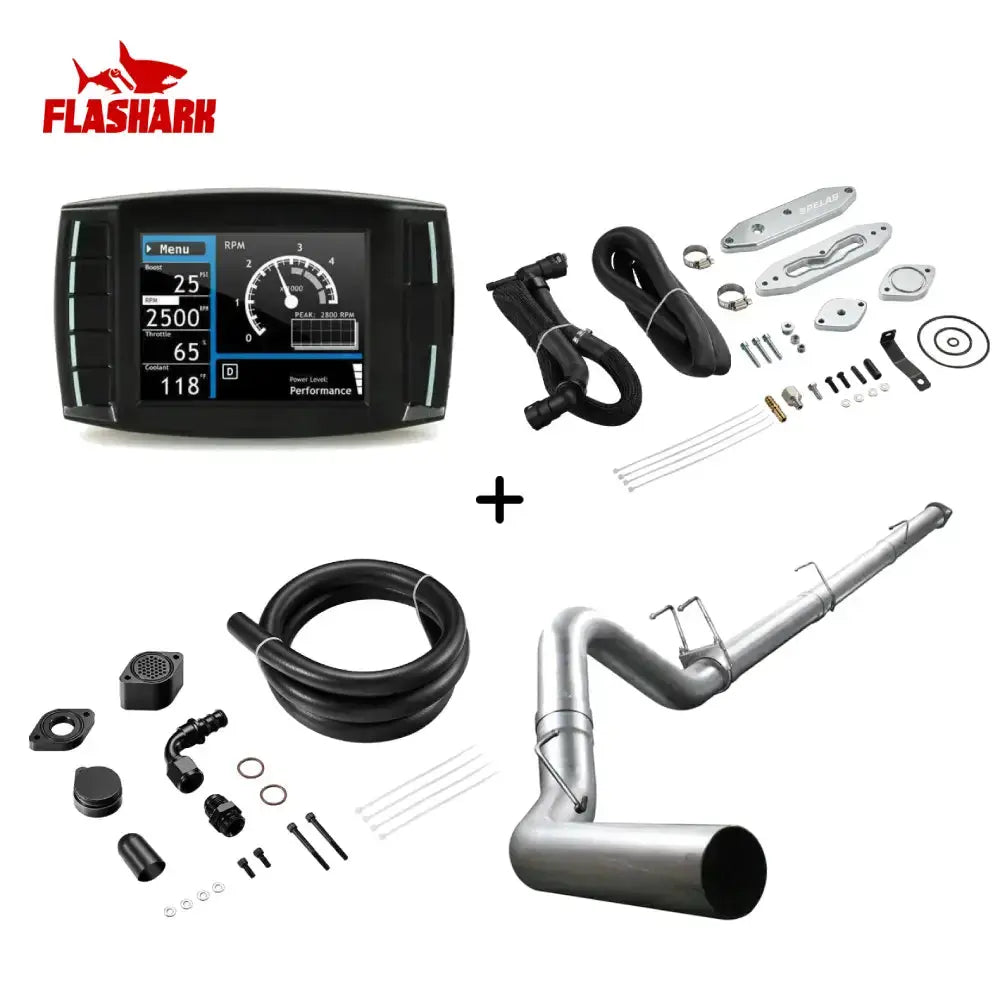 EGR/DPF/CCV/DEF Delete Kit For 2015-2016 6.7L Ford Powerstroke Diesel All-in-One Kit Flashark
