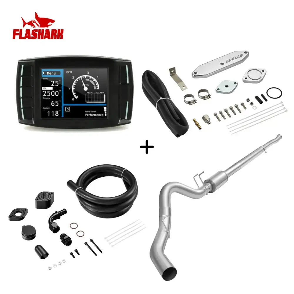 EGR/DPF/CCV/DEF Delete Kit For 2011-2019 6.7L Ford Powerstroke Diesel All-in-One Kit Flashark