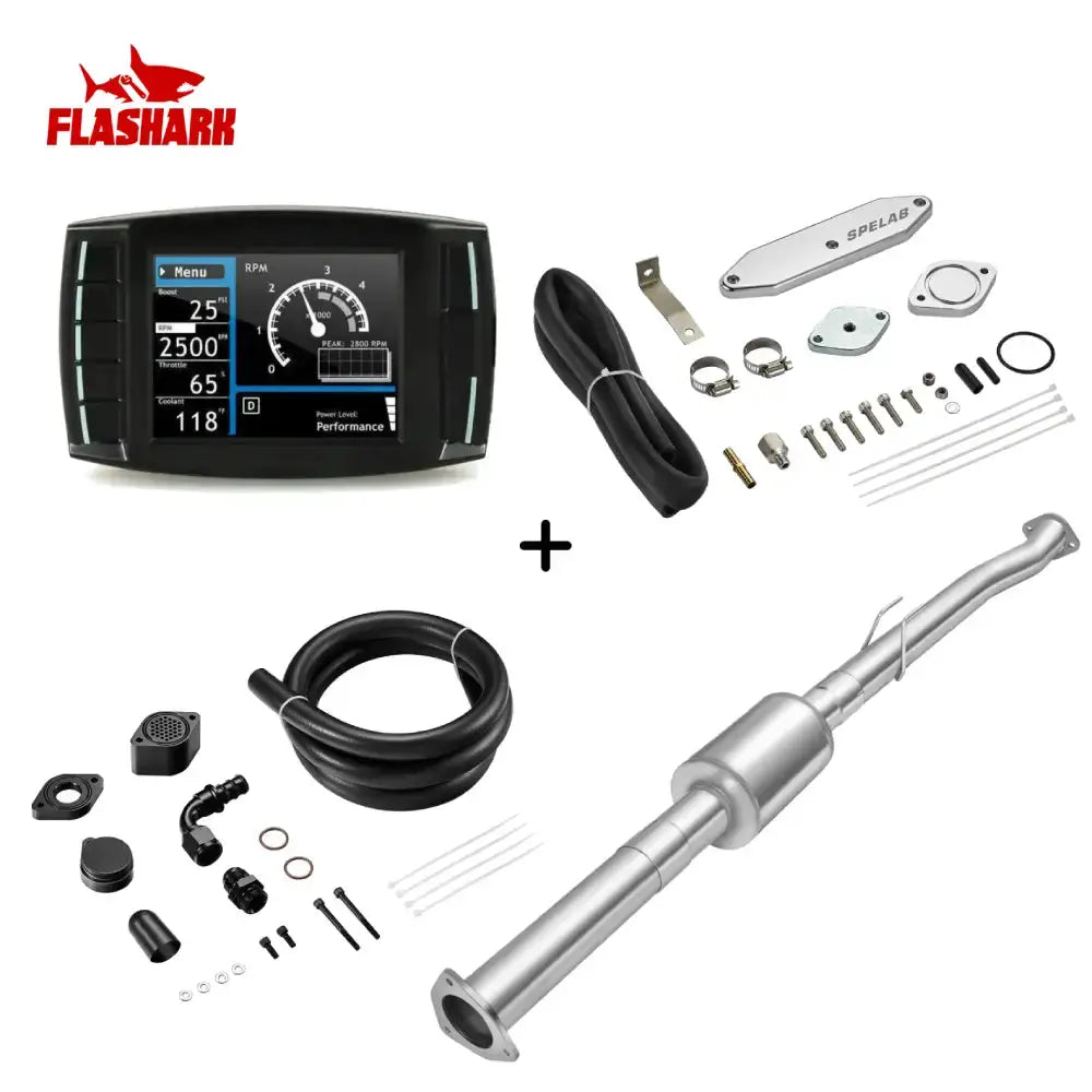 EGR/DPF/CCV/DEF Delete Kit For 2011-2019 6.7L Ford Powerstroke Diesel All-in-One Kit Flashark