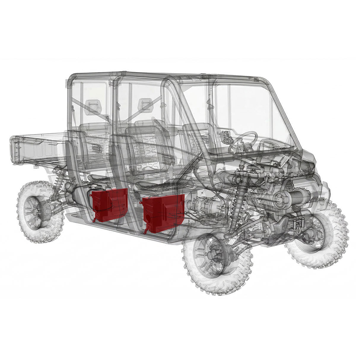 2026 Can-Am® Defender HD11 Plug-&-Play Dual 10" Ported Subwoofer Add-On Kit
