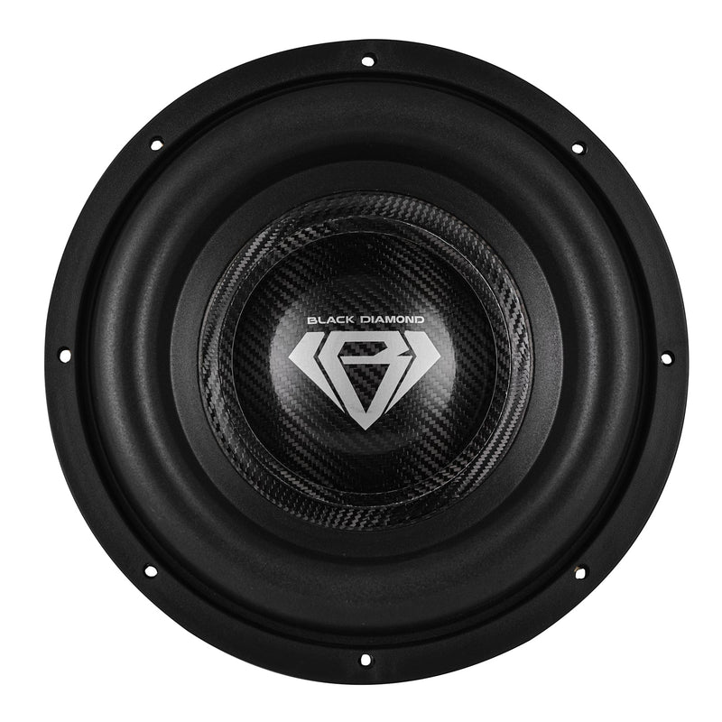 Black Diamond 12" High Excursion Subwoofer with Carbon Fiber Cone | 3500W RMS / 7000W MAX | Dual 1-Ohm Voice Coil