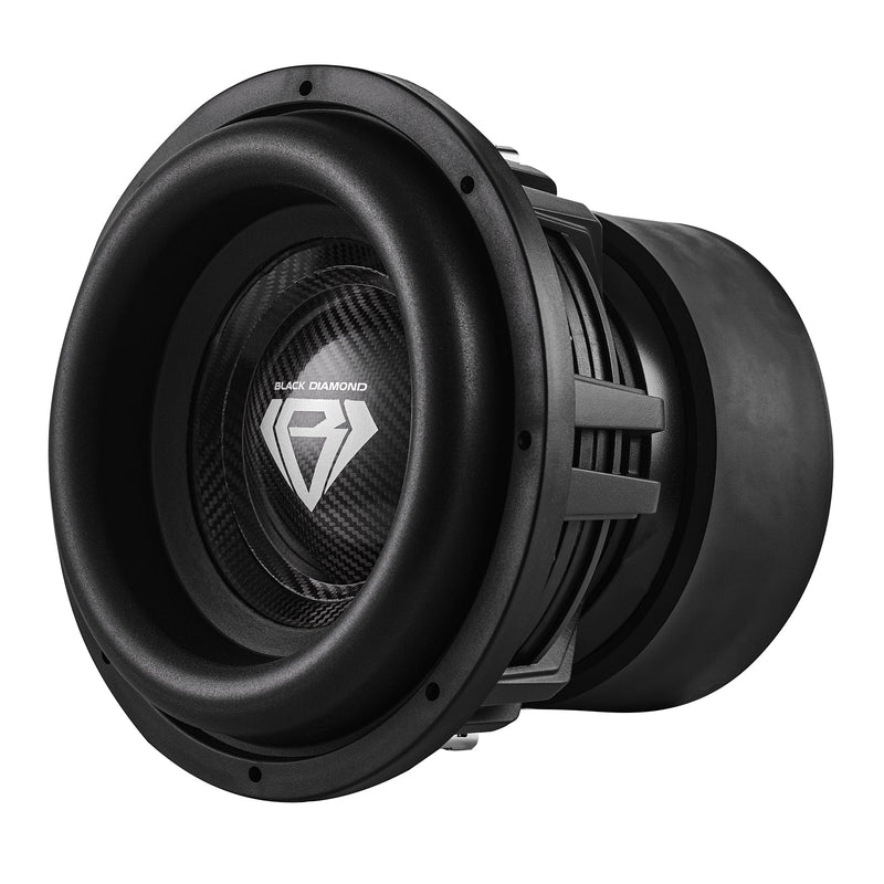 Black Diamond 12" High Excursion Subwoofer with Carbon Fiber Cone | 3500W RMS / 7000W MAX | Dual 1-Ohm Voice Coil