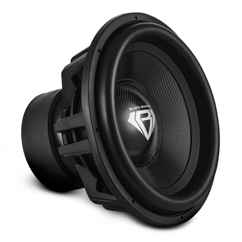 Black Diamond 18" High Excursion Subwoofer with Carbon Fiber Cone | 3500W RMS / 7000W Peak | Dual 2-Ohm Voice Coil