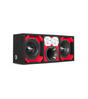 KTPON-208RED / DUAL 8'' RED/BLACK ENCLOSED LOADED PORTED BOX (Tweeters + Driver) Comando Audio Inc.