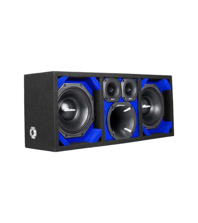 KTPON-208BLACK / DUAL 8" BLUE/BLACK Comando Audio Inc.