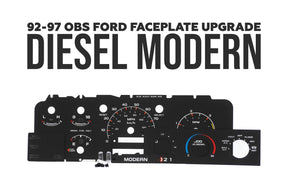 Cluster Faceplate Kit - XLT Modern - Diesel - 1992-1997 Ford F-Series Chinook Auto