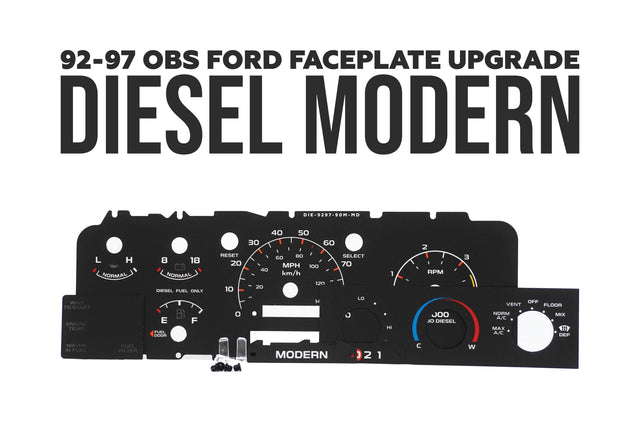 Cluster Faceplate Kit - XLT Modern - Diesel - 1992-1997 Ford F-Series Chinook Auto