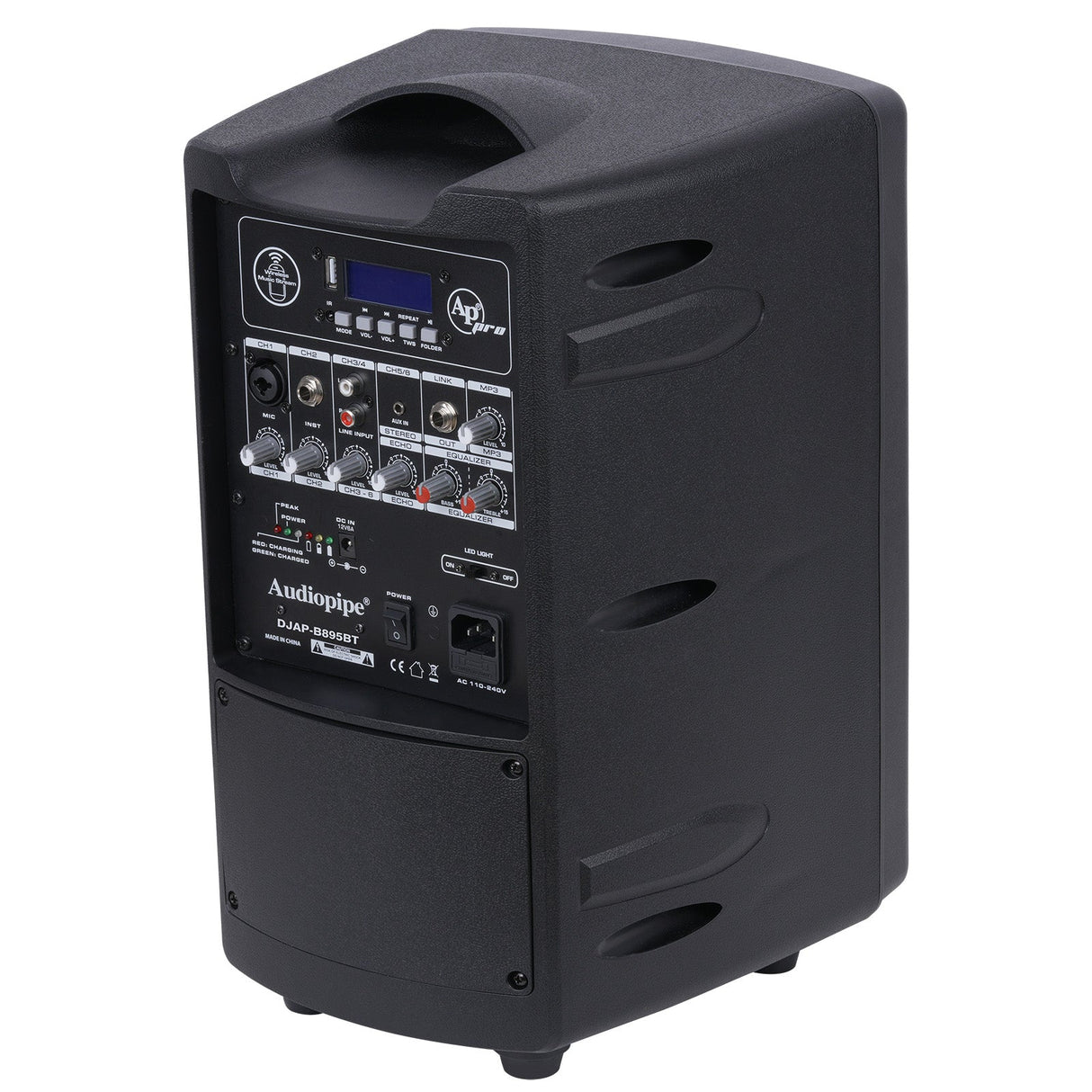 8" Professional Active Loudspeaker (DJAP-B895BT) Audiopipe