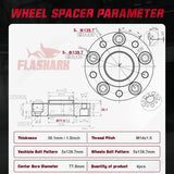 2012-2018 Ram 1500 Pick Up Trucks(DS/DJ) 5x5.5 Wheel Spacers 4PCS Flashark