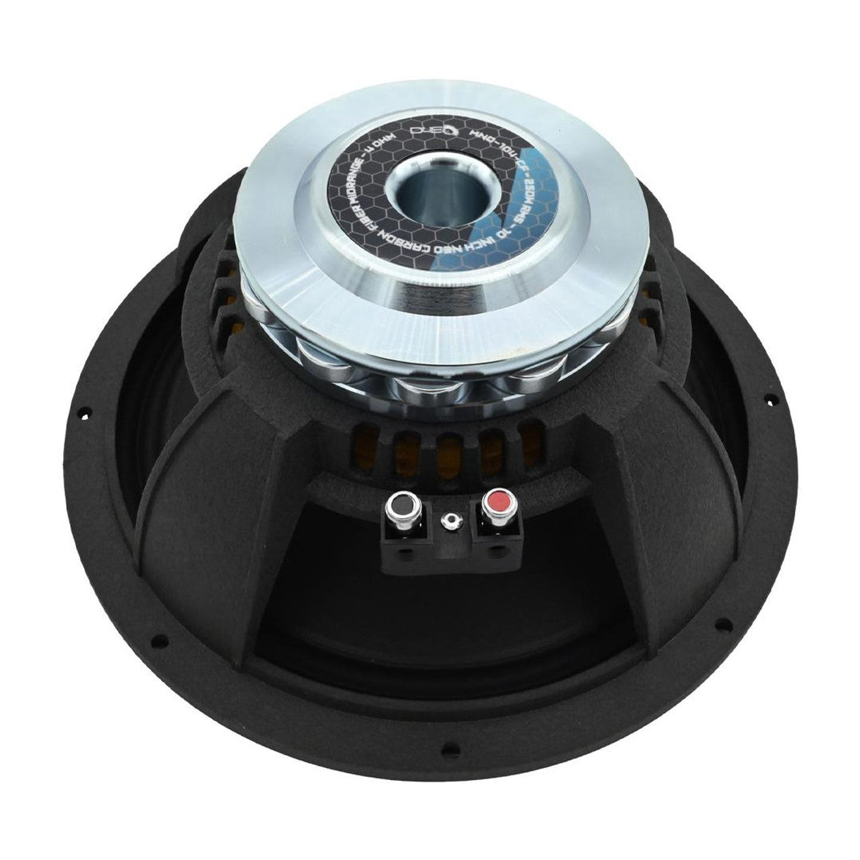 Down4Sound D4S-MND104CF 10" 250W RMS Carbon Fiber Neo+ Water Resistant Speaker (Single) Down4Sound