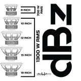 Down4Sound DBz 15" 1300W RMS Subwoofer DVC Down4Sound