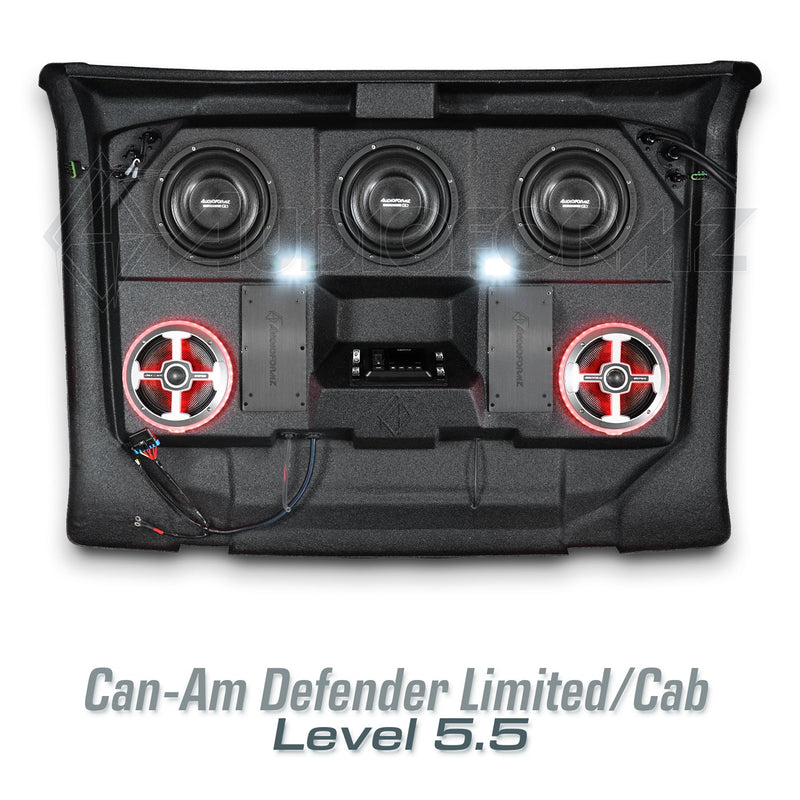 2026+ Can-Am Defender HD11 Limited/Cab Stereo Tops (2-Door)