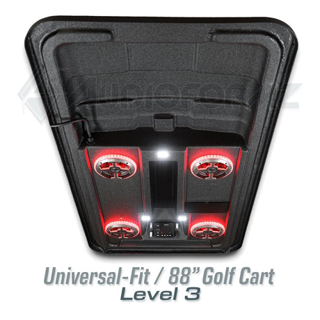 88in Universal-Fit Golf Cart Stereo Tops (4-Seat) Universal-Fit
