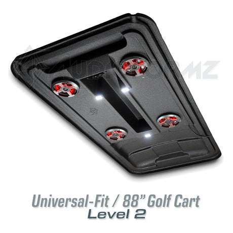 88in Universal-Fit Golf Cart Stereo Tops (4-Seat) Universal-Fit