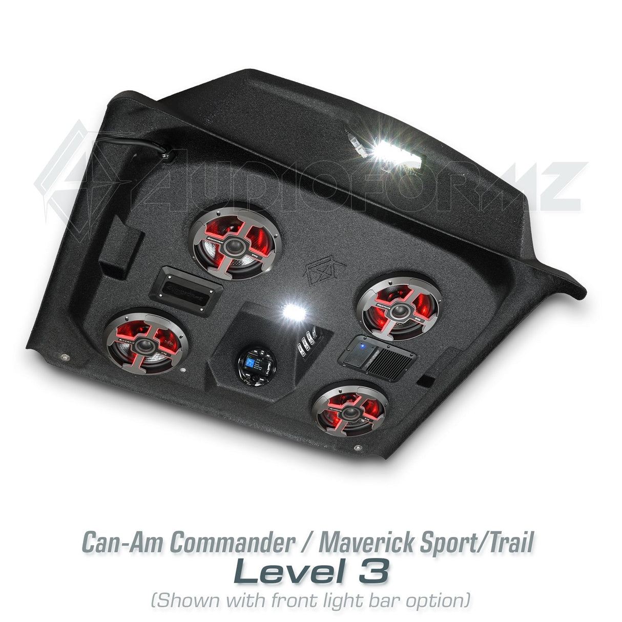 2021+ Can-Am Commander / 2019+ Maverick Sport / 2018+ Maverick Trail Stereo Tops (2-Seat) Can-Am