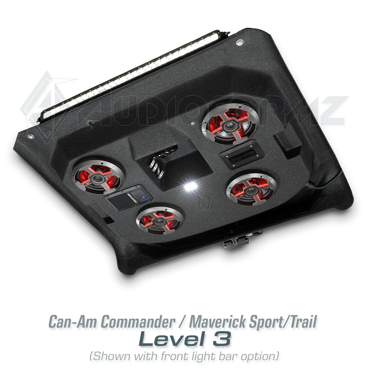 2021+ Can-Am Commander / 2019+ Maverick Sport / 2018+ Maverick Trail Stereo Tops (2-Seat) Can-Am