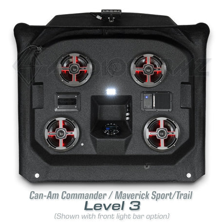 2021+ Can-Am Commander / 2019+ Maverick Sport / 2018+ Maverick Trail Stereo Tops (2-Seat)