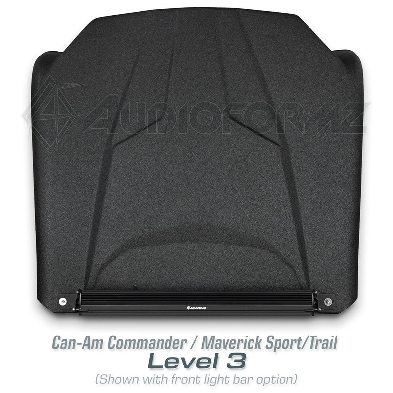 2021+ Can-Am Commander / 2019+ Maverick Sport / 2018+ Maverick Trail Stereo Tops (2-Seat)