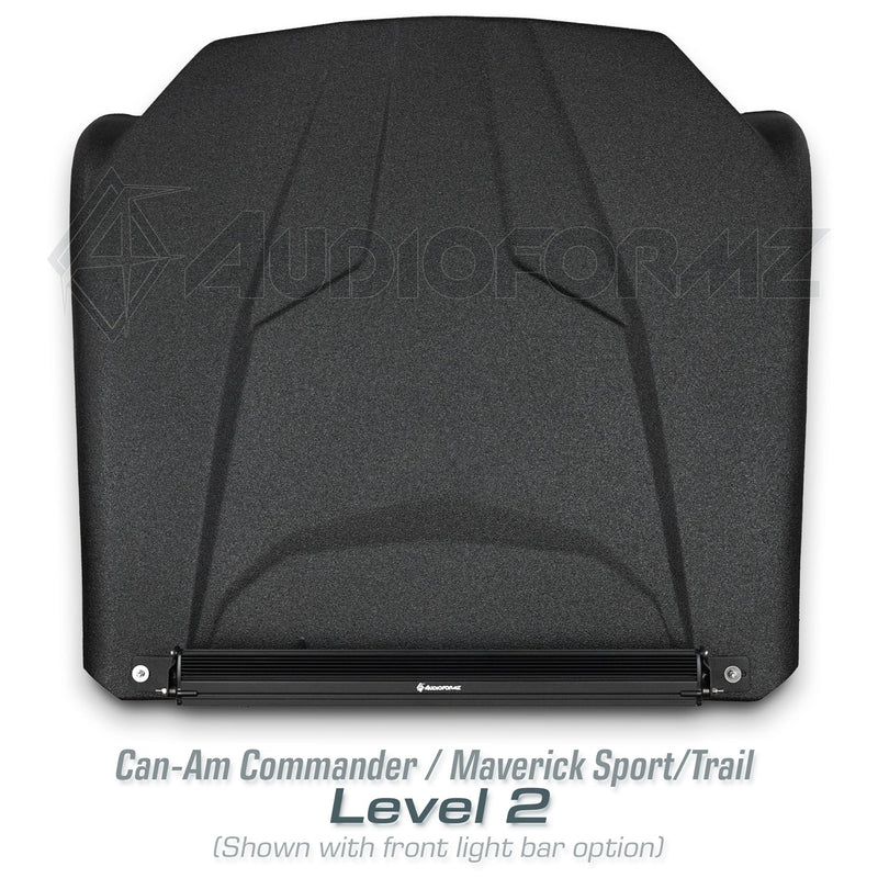 2021+ Can-Am Commander / 2019+ Maverick Sport / 2018+ Maverick Trail Stereo Tops (2-Seat)