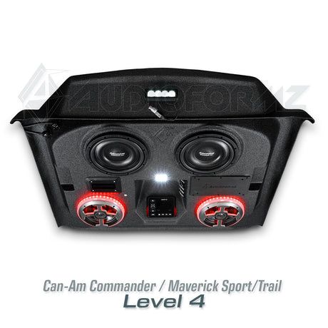 2021+ Can-Am Commander / 2019+ Maverick Sport / 2018+ Maverick Trail Stereo Tops (2-Seat)
