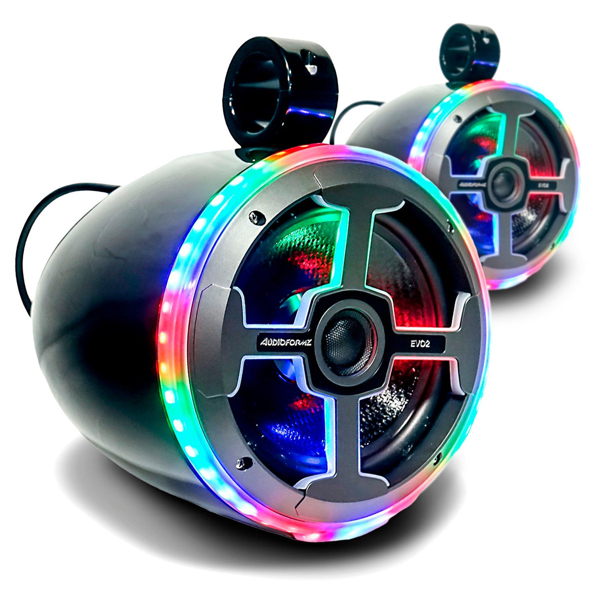 AudioFormz EVO2 8in 2-Way Component Marine IC LED Tower Speakers - Pair Universal-Fit