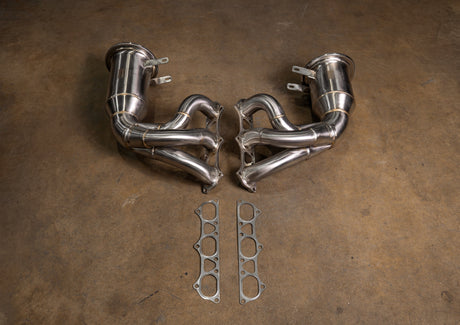 400 Cell Catted Down Pipes For Porsche 992 GT3 / GT3 RS Valvetronic Designs