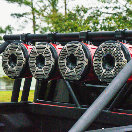 NXL 8" Marine and Powersports Towers LED RGB Lights 125 Watts Rms - Red