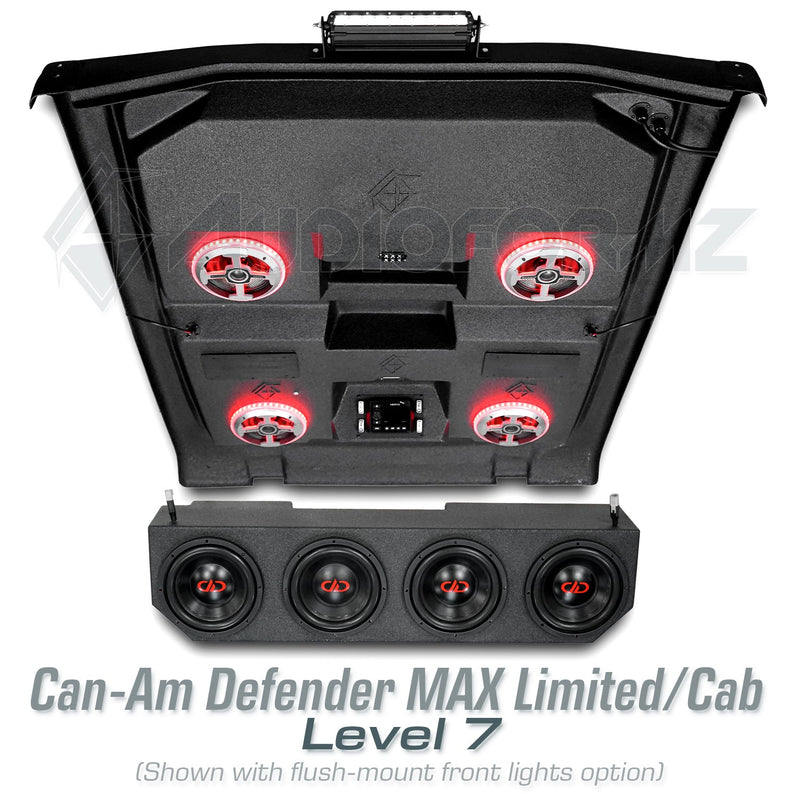 2026+ Can-Am Defender MAX HD11 Limited/Cab Stereo Tops (4-Door)