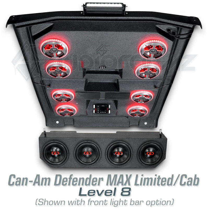2016-2025 Can-Am Defender MAX HD7-HD10 Limited/Cab Stereo Tops (4-Door)