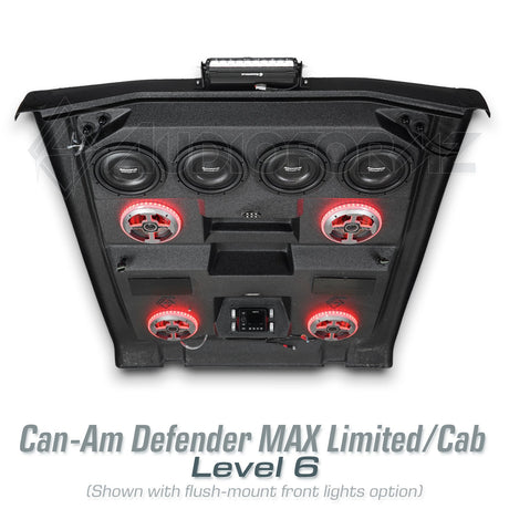 2026+ Can-Am Defender MAX HD11 Limited/Cab Stereo Tops (4-Door)